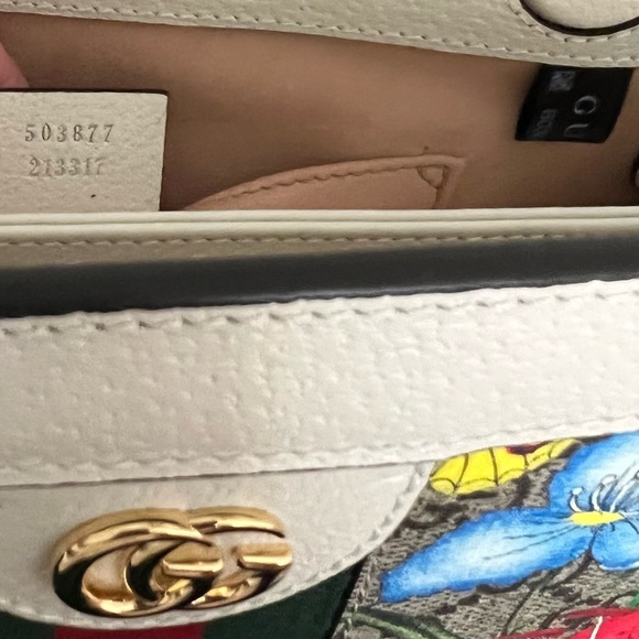 GUCCI Ophida GG Supreme Web Logo Small Flora Shoulder Bag - Picture 2 of 7